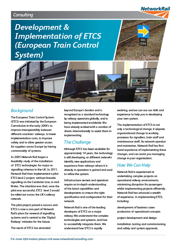 Development Roll out ETCS