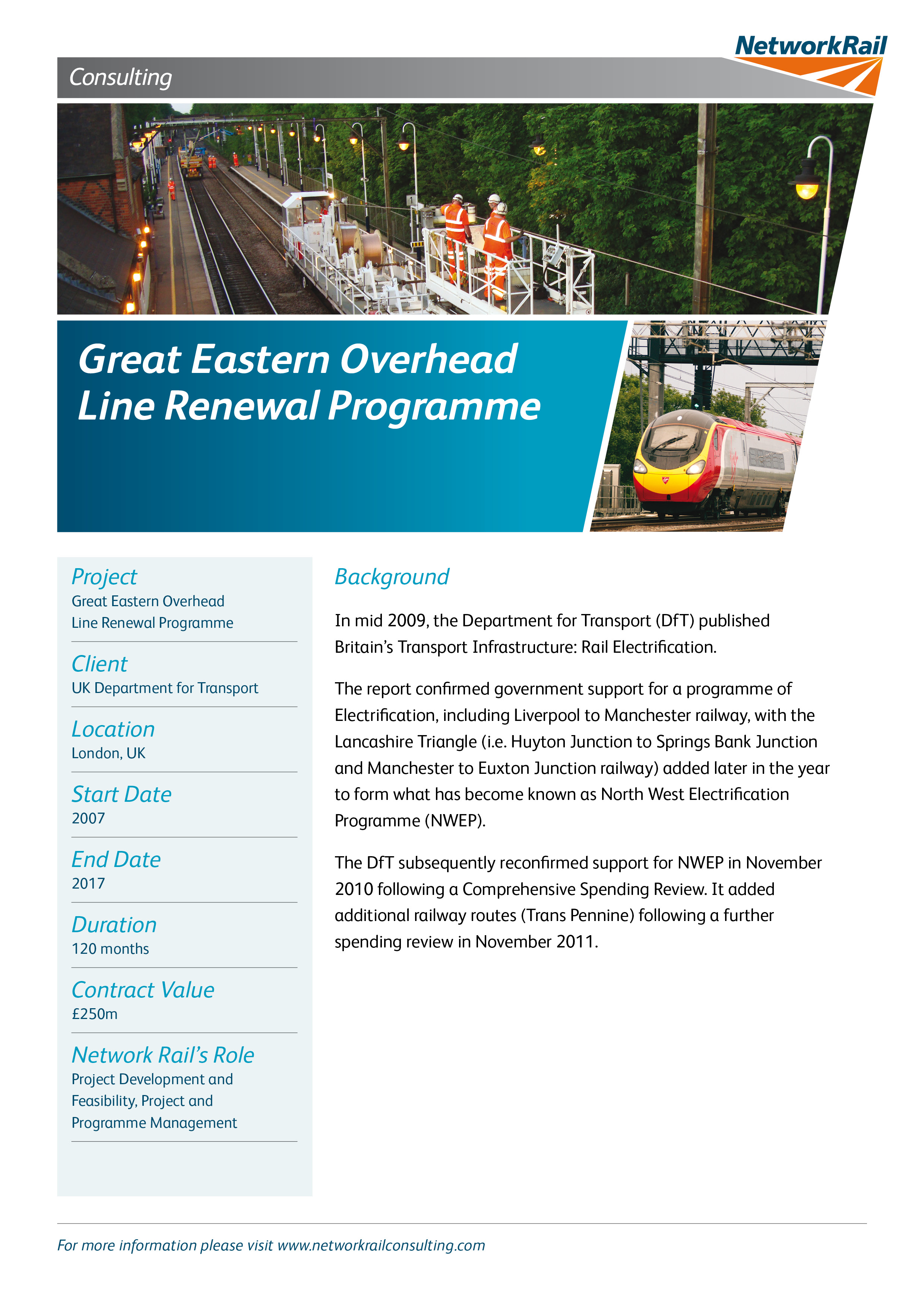 Great Eastern Overhead Line Renewal Programme