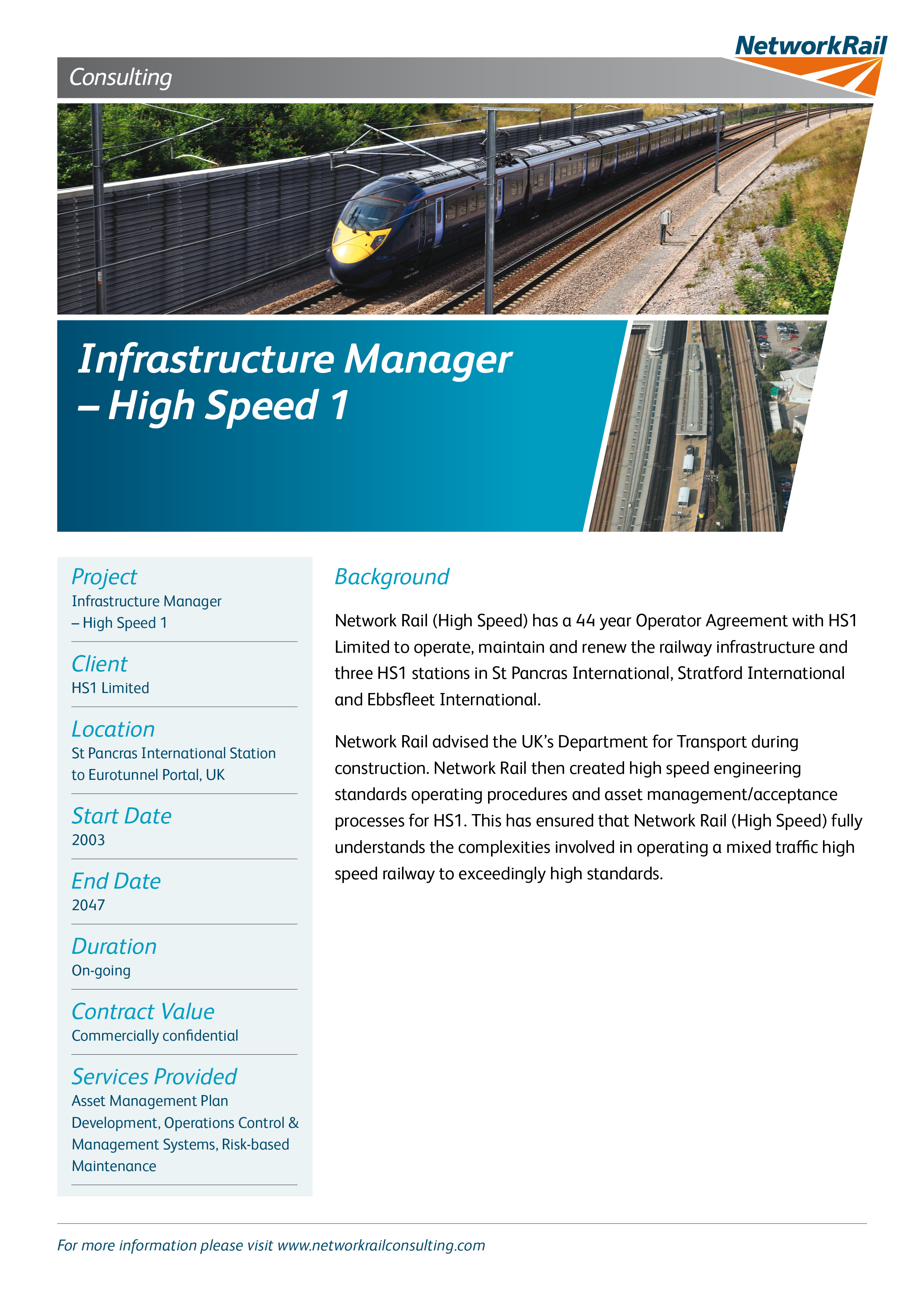 Infrastructure Manager UK High Speed Lines
