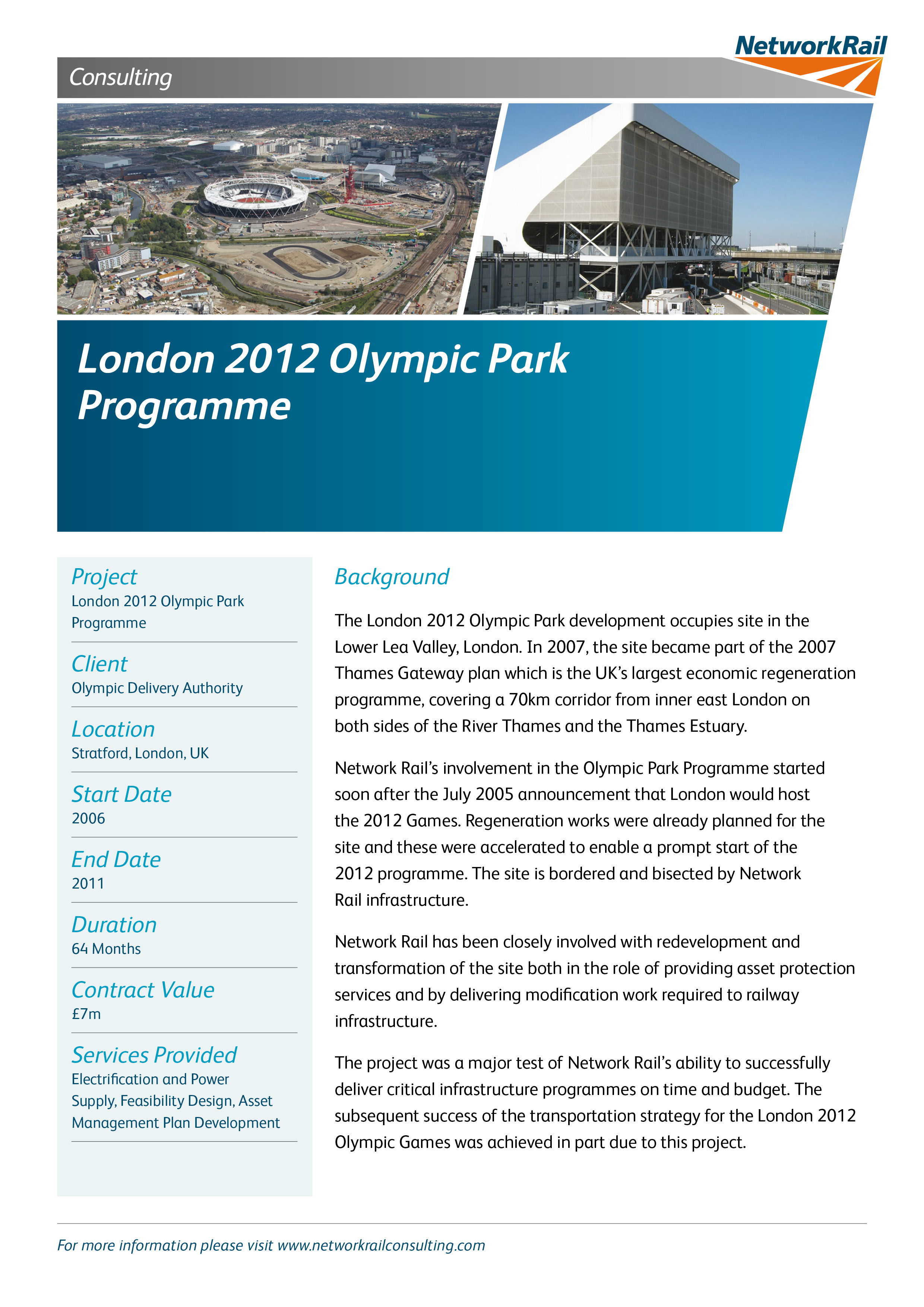 London 2012 Olympic Park Programme