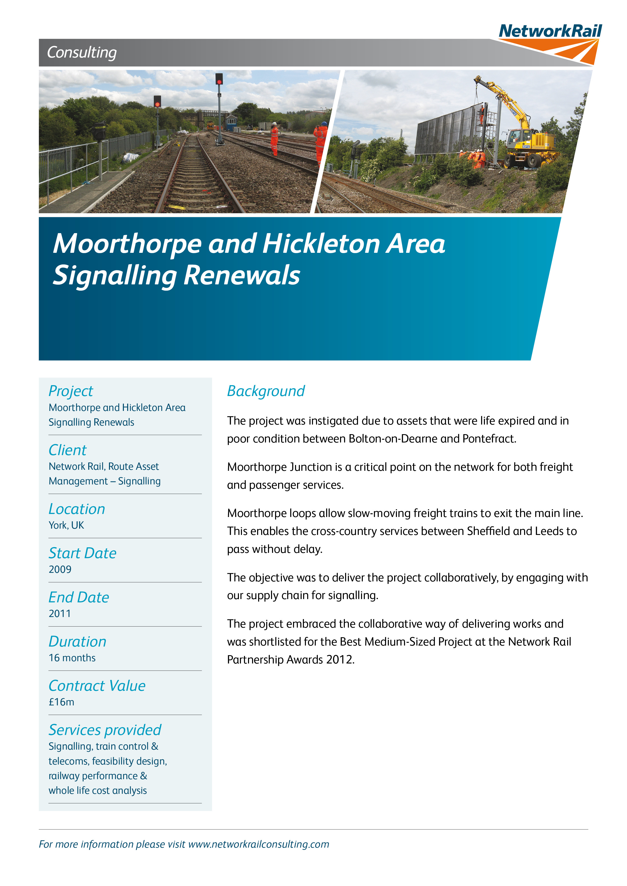 Moorthorpe and Hickleton Area Signalling Renewals