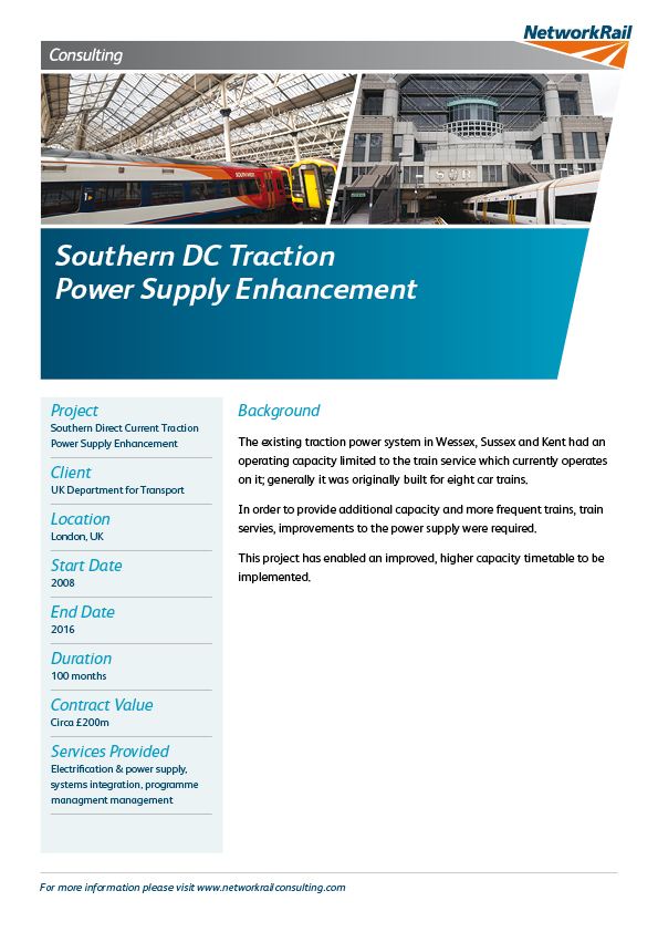 Southern DC Traction Power Supply Enhancement
