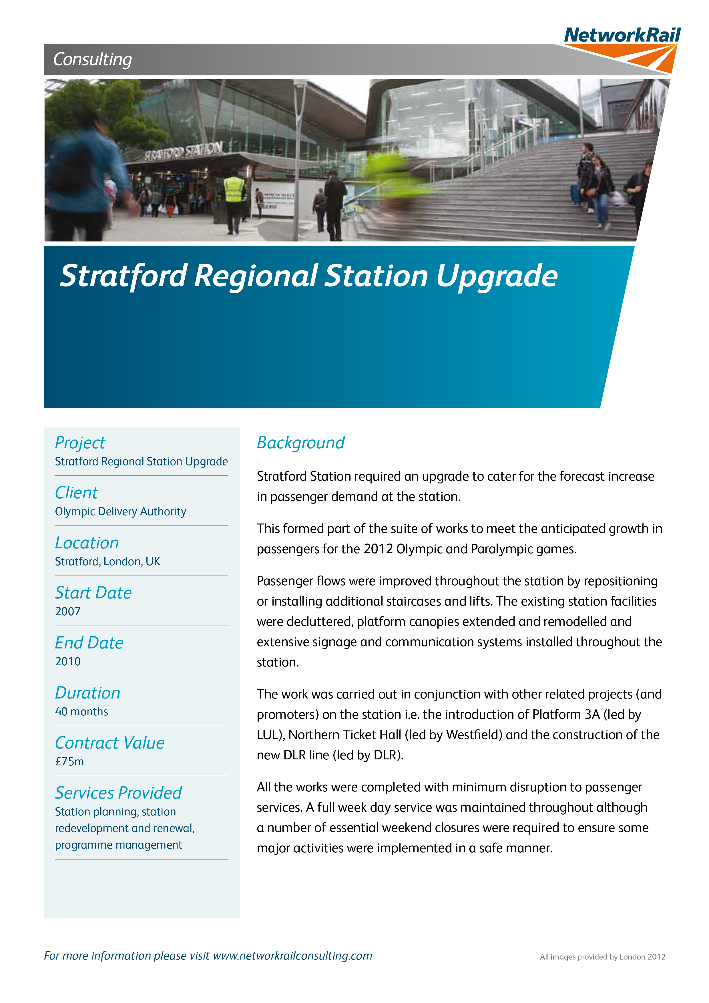 Stratford Regional Station Upgrade