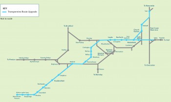 Transpennine route upgrade map